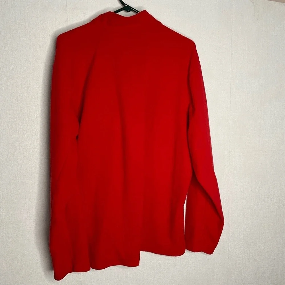 The North Face Red Chest Pocket 1/2 Zip MockNeck Fleece Sweater Men L‎ Nicaragua